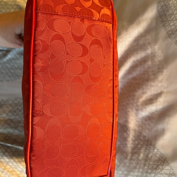 Like new, Coach, Red, soft fabric, shoulder bag, purse - Picture 3 of 6